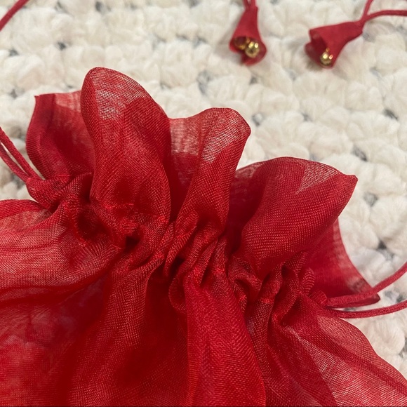 RENE CAOVILLA Signature Red Organza Heels Bag - Picture 7 of 8